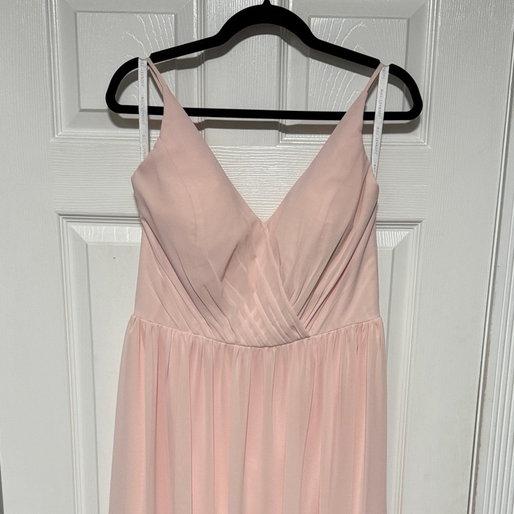 Bill Levkoff Light Pink Bridesmaid Dress